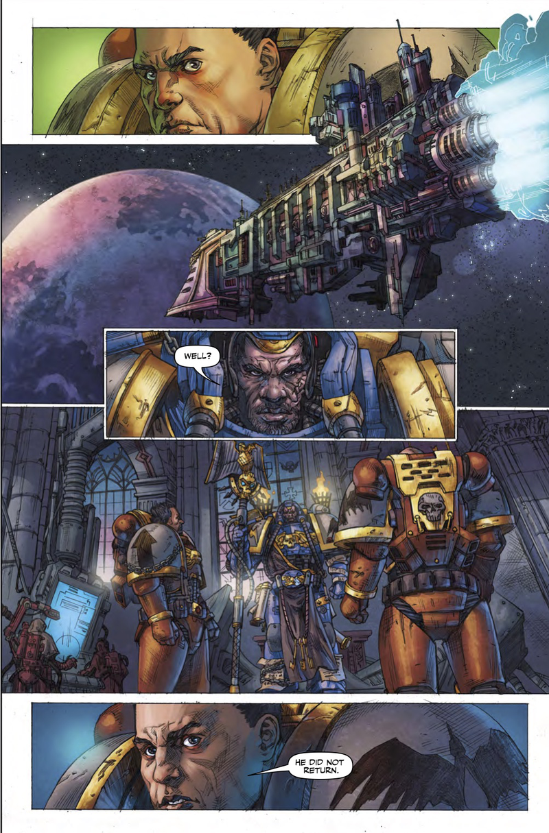 Illustration for article titled Space-War Is Space-Hell in the New Warhammer 40K: Dawn of War Comic